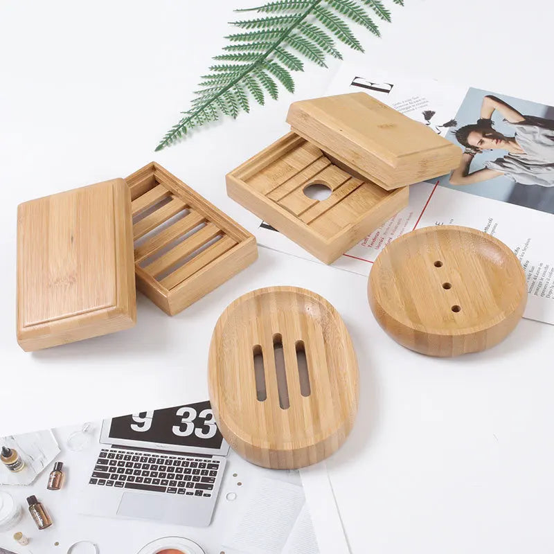 Bamboo Soap Dishes Tray Holder