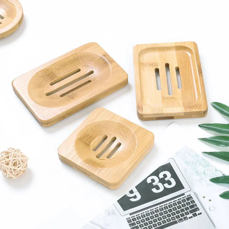 Bamboo Soap Dishes Tray Holder