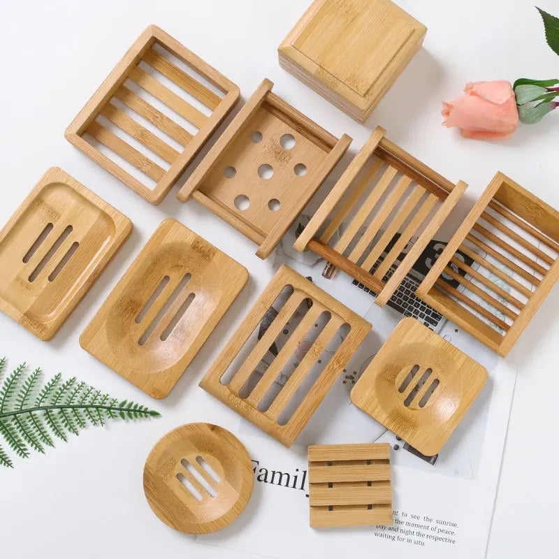 Bamboo Soap Dishes Tray Holder
