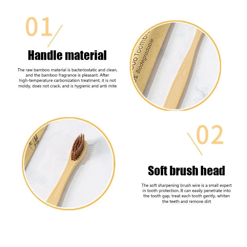 Bamboo Toothbrushes for Adults