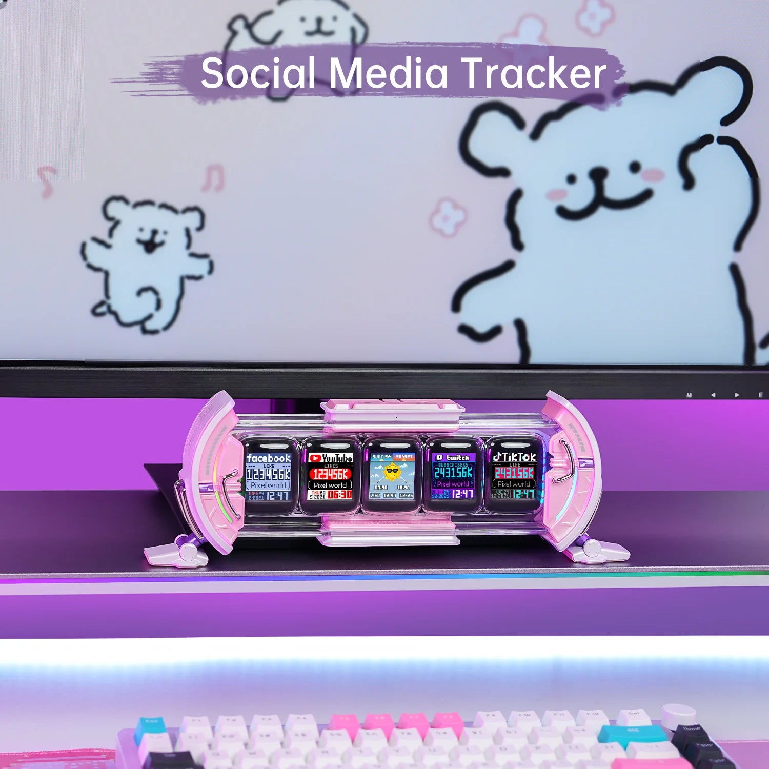 Times Gate Pixel Art Clock