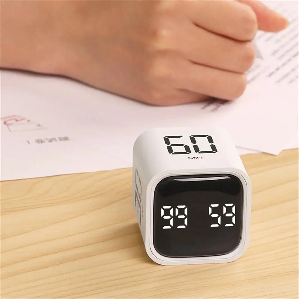 Cubical Timer Gravity Sensor Flipping LED Display