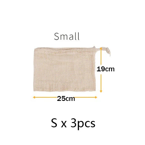 Eco-Friendly Reusable Cotton Mesh Bags