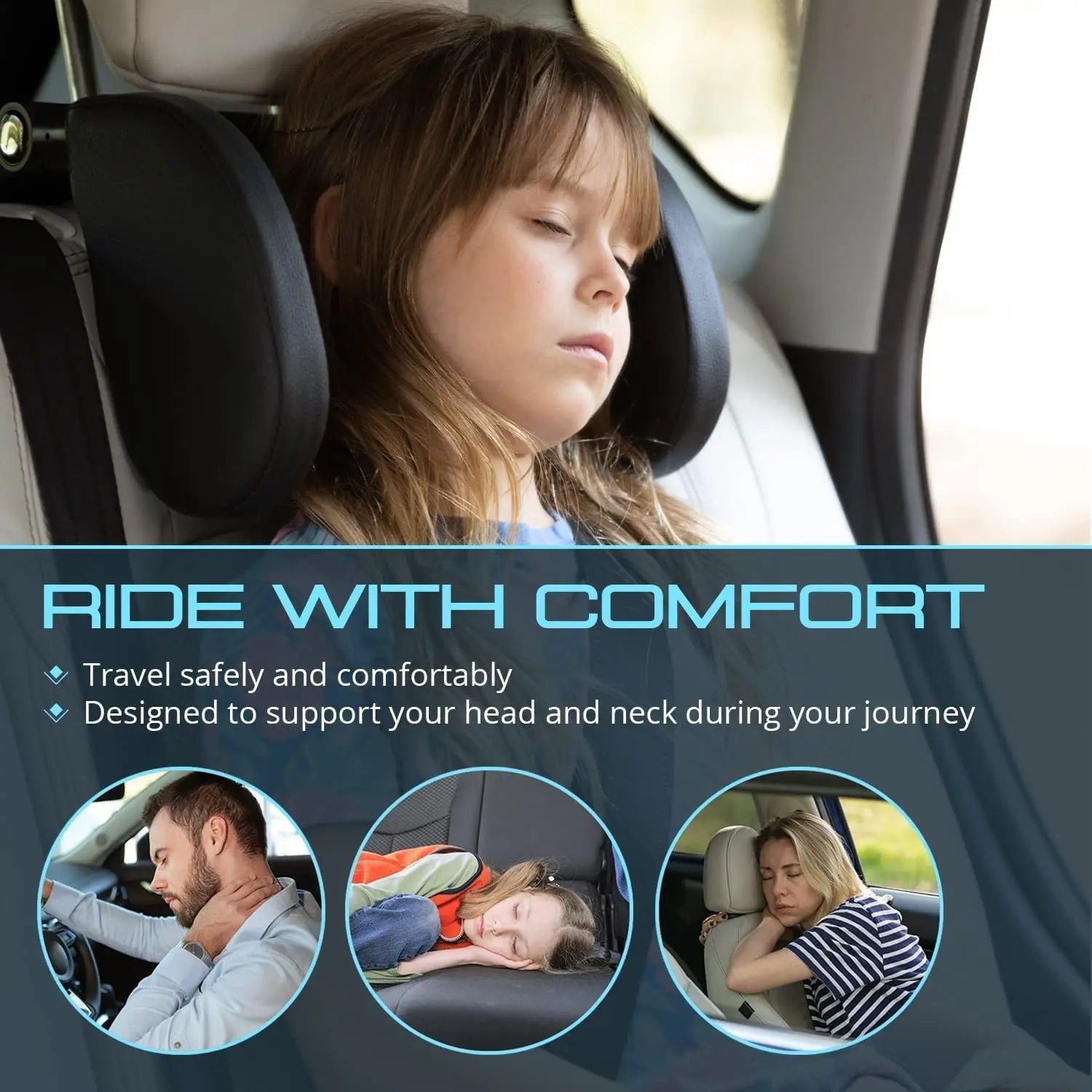 Adjustable Car Neck Headrest Pillow