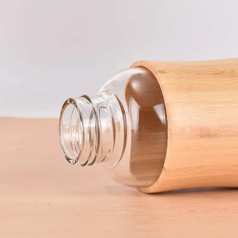 Borosilicate Glass Water Bottle with Bamboo Lid