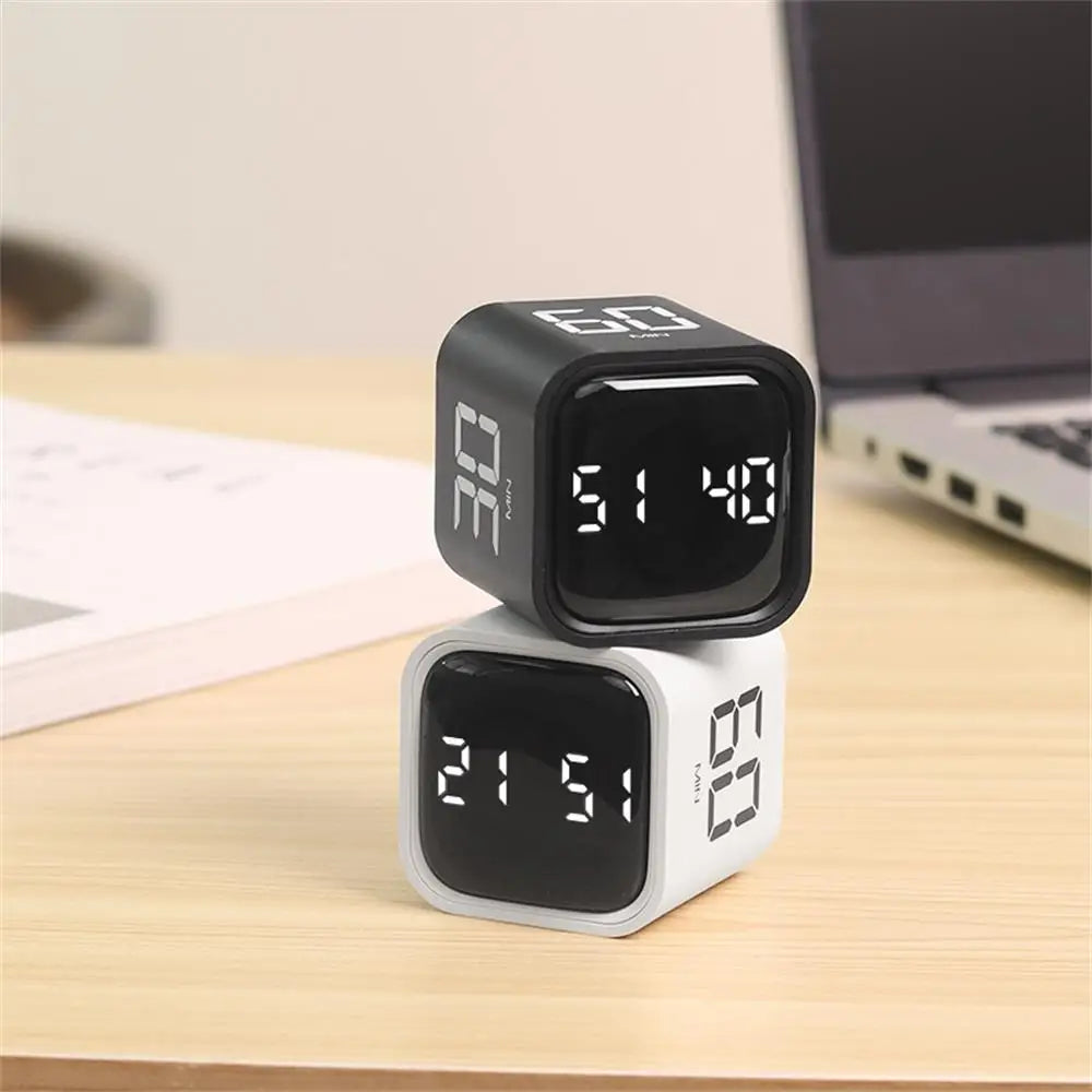 Cubical Timer Gravity Sensor Flipping LED Display