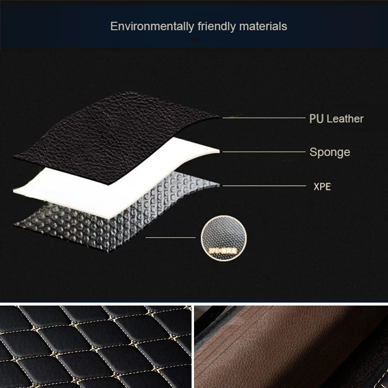 Waterproof PU Leather Car Floor Mats