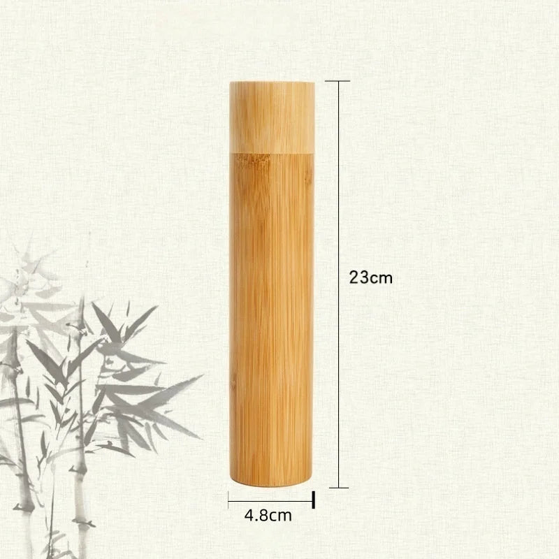 Bamboo Toothbrush Storage Tube